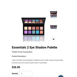 Violet Voss Essentials 2 palette retails for $36